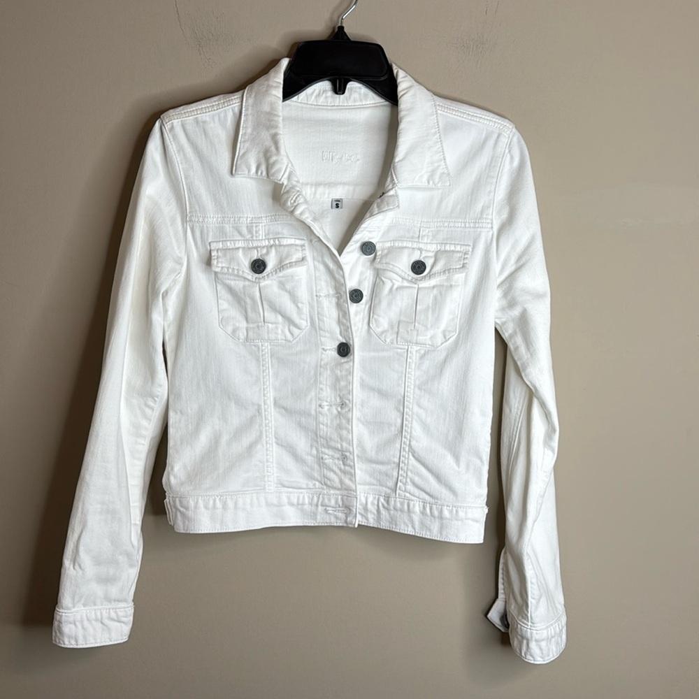 Kut from the Kloth white denim jacket size small